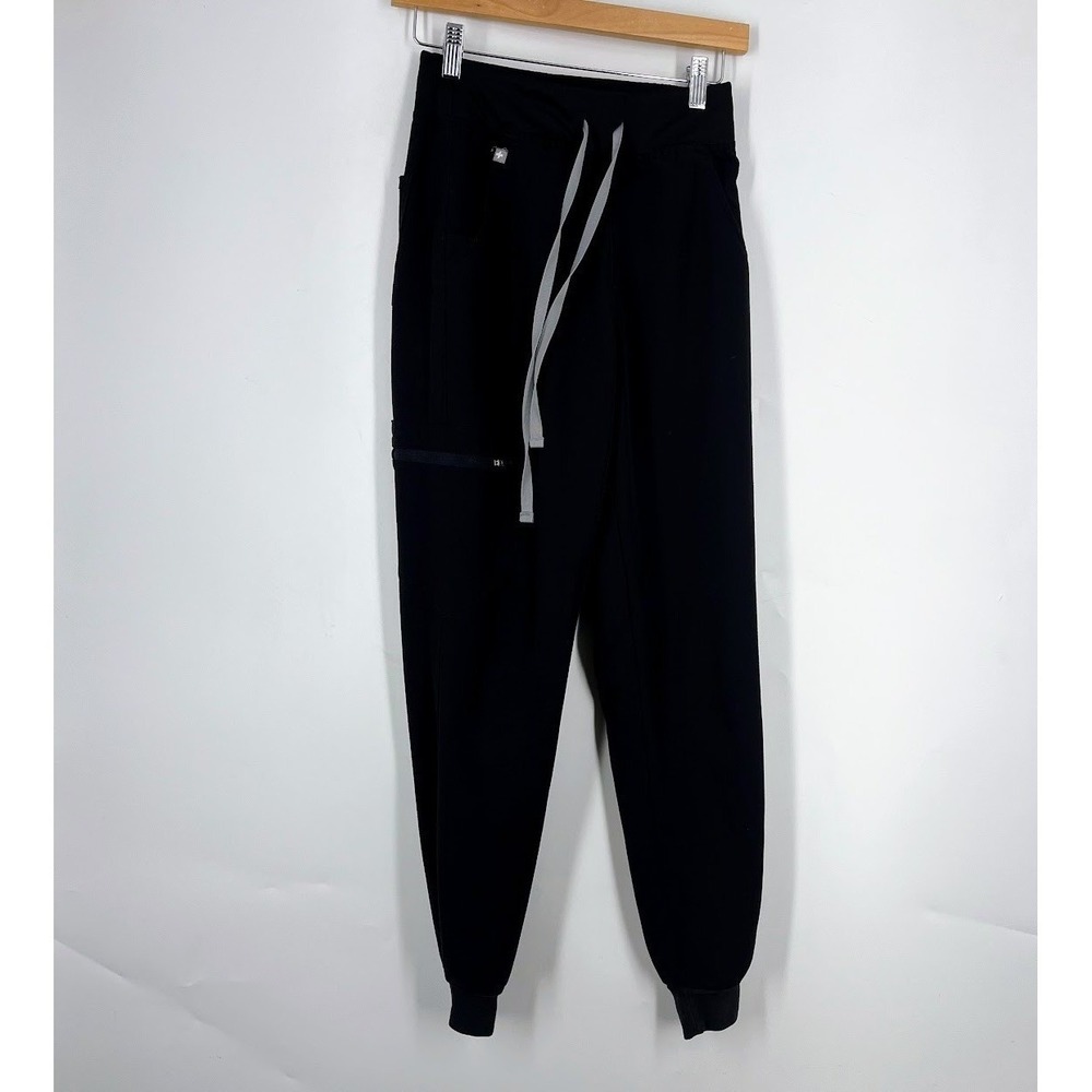 FIGS HW Zamora High Waisted Jogger Scrub Pants Black XS W22SW2012